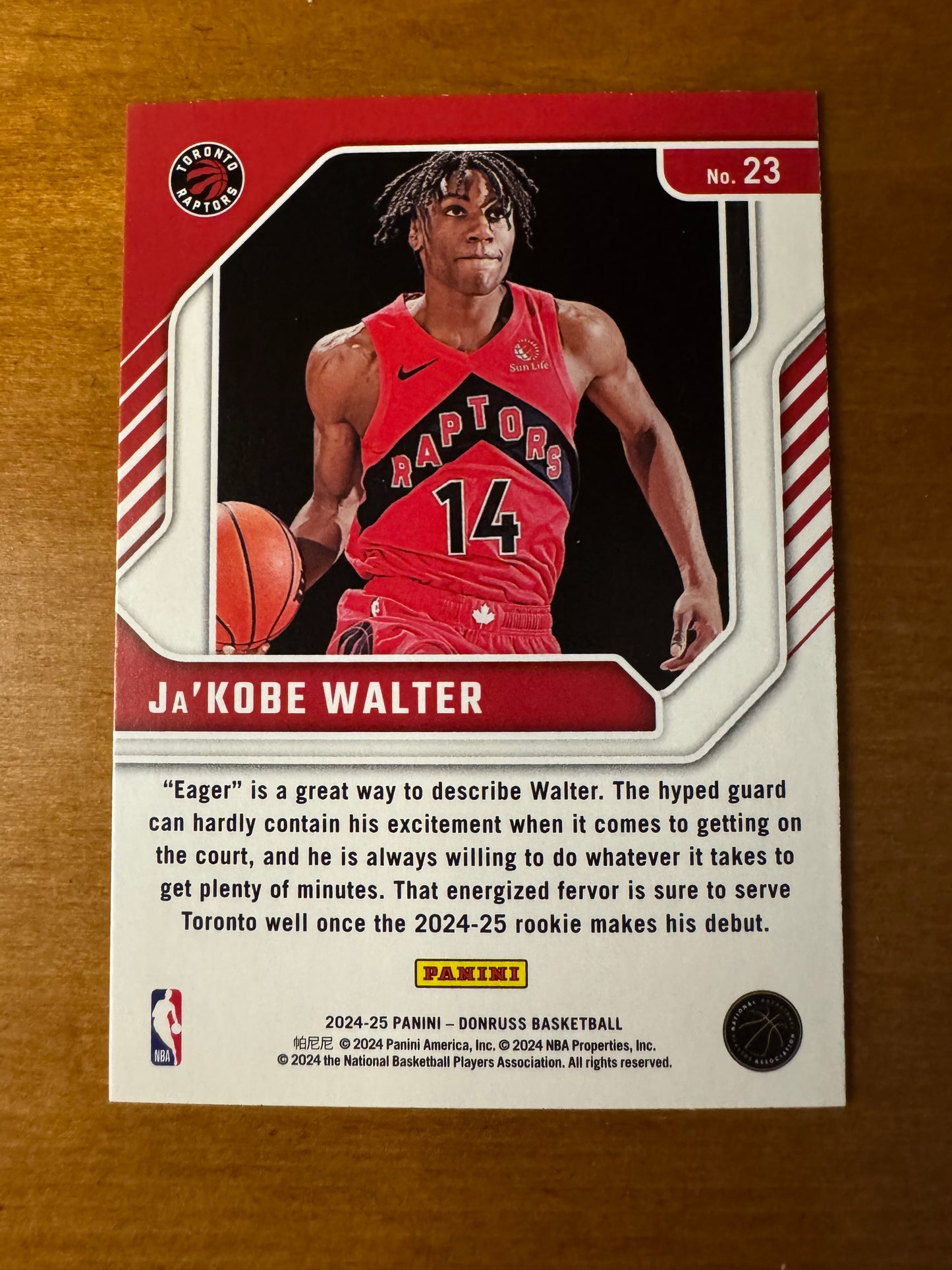 2024-25 Panini Donruss Franchise Features JaKobe Walter #23