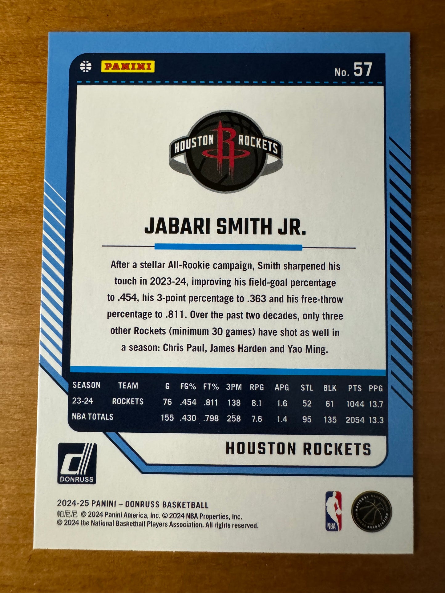 2024-25 Panini Donruss Jabari Smith Jr #57