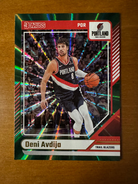2024-25 Panini Donruss - Deni Avdija #119 Holo Green Laser