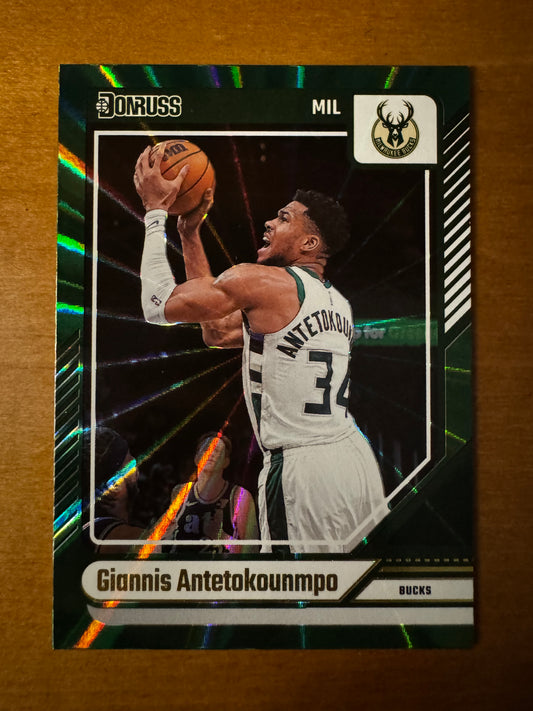 2024-25 Panini Donruss - Giannis Antetokounmpo #172 Holo Green Laser