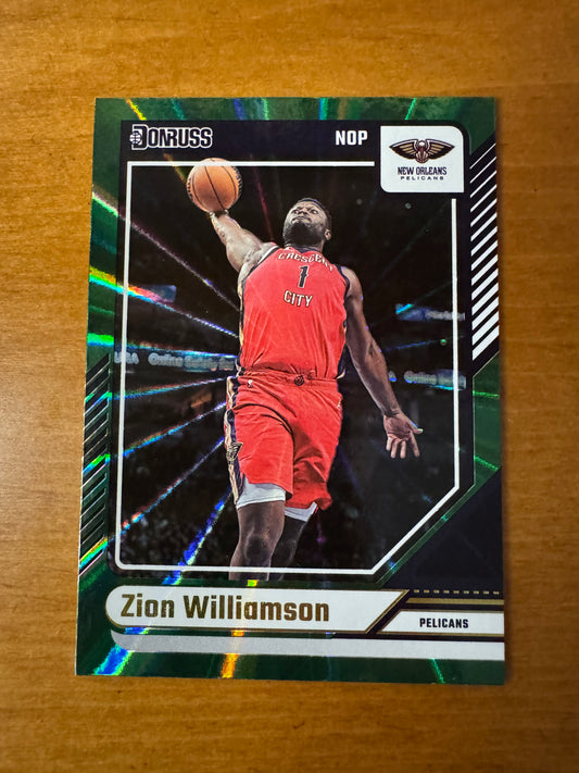 2024-25 Panini Donruss - Zion Williamson #129 Holo Green Laser