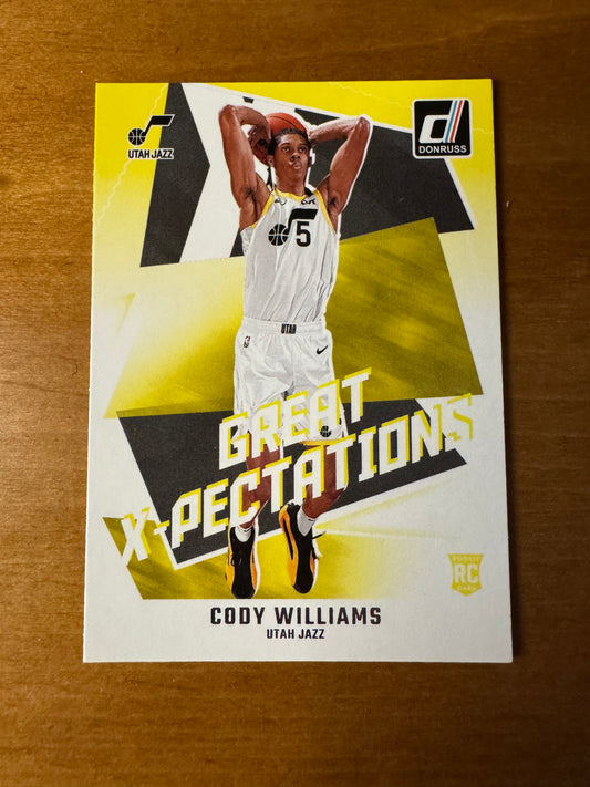 2024-25 Panini Donruss Great X-pectations Cody Williams #2
