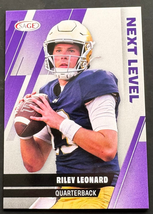 2025 Sage Purple Riley Leonard MH Trading Cards